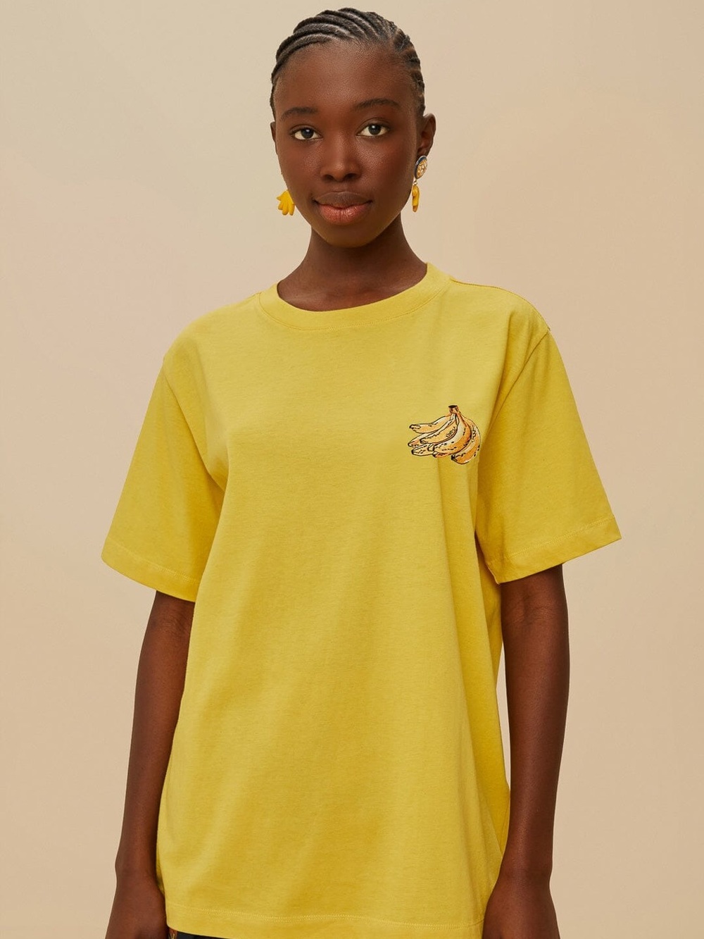 FARM Rio Yellow Banana Graphic Crewneck Tee